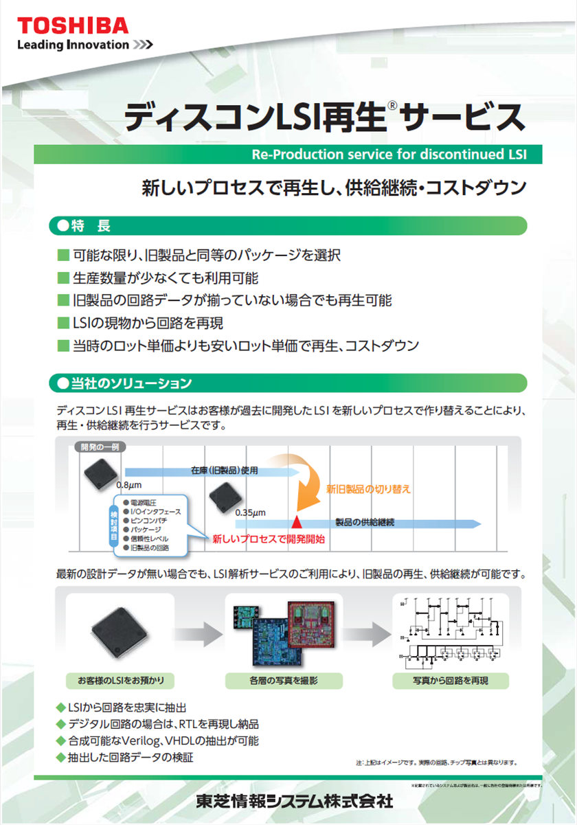 ディスコンLSI再生サービス展示パネル